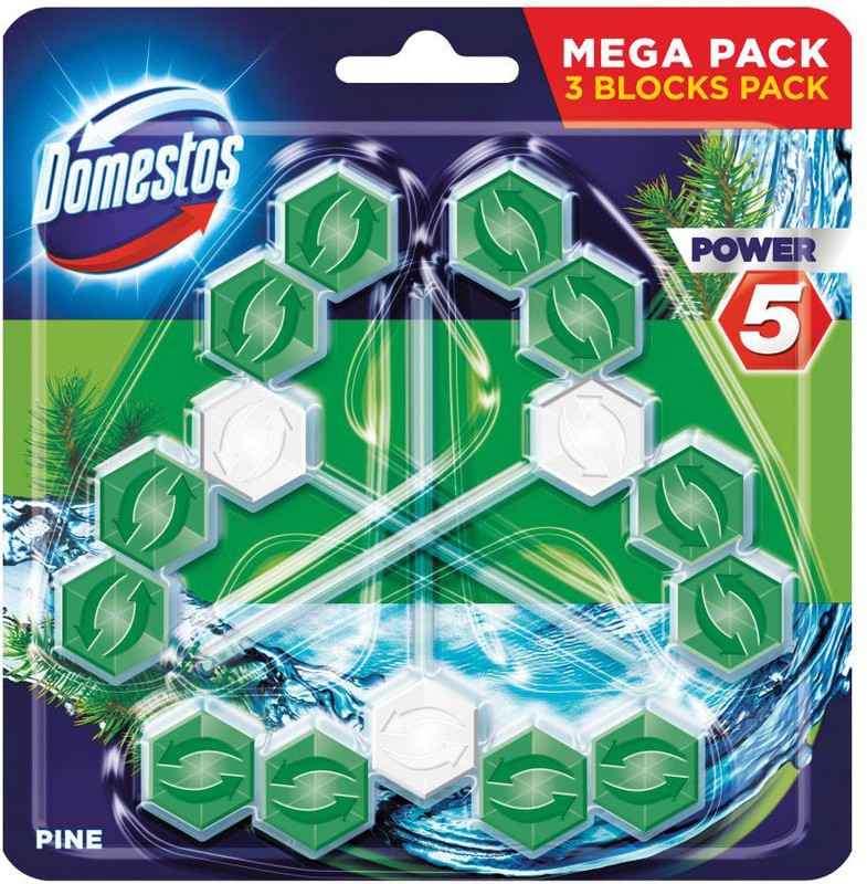 Блок для унітазу DOMESTOS, 3х55г